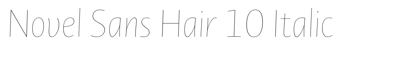 Novel Sans Hair 10 Italic
